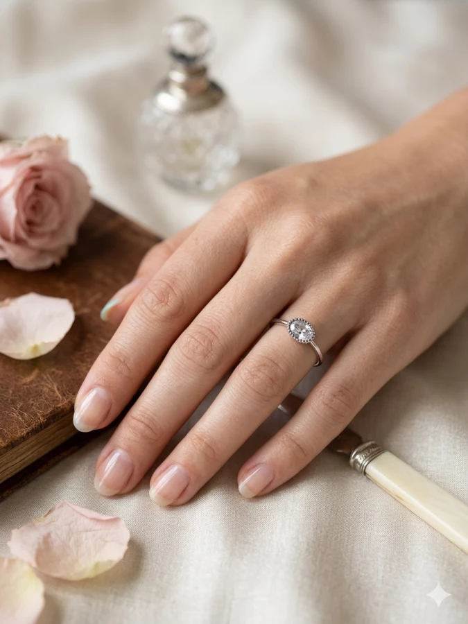 Bague Eclat ovale Nakupenda