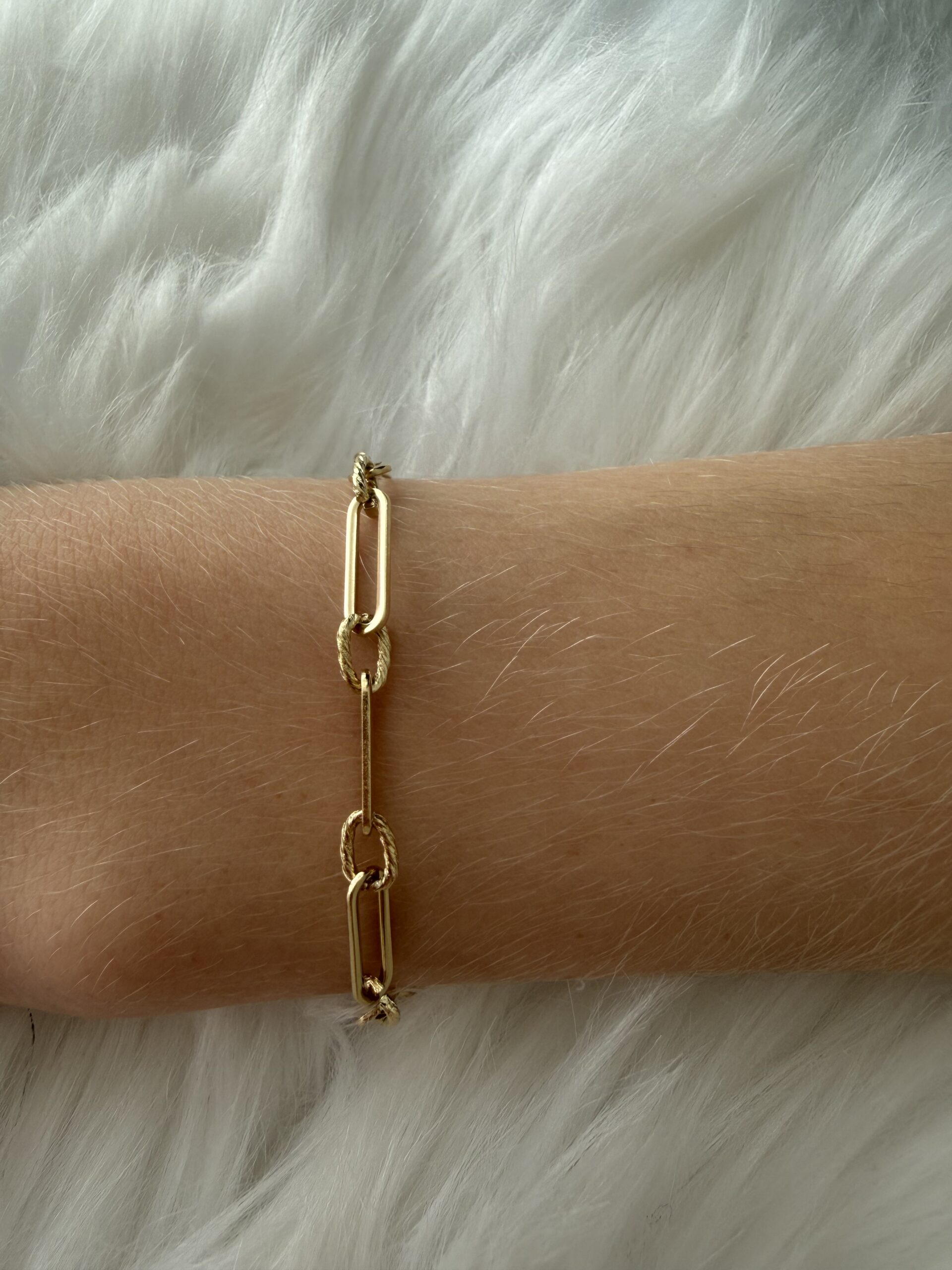 Bracelet doré chaine grosse maille Nakupenda