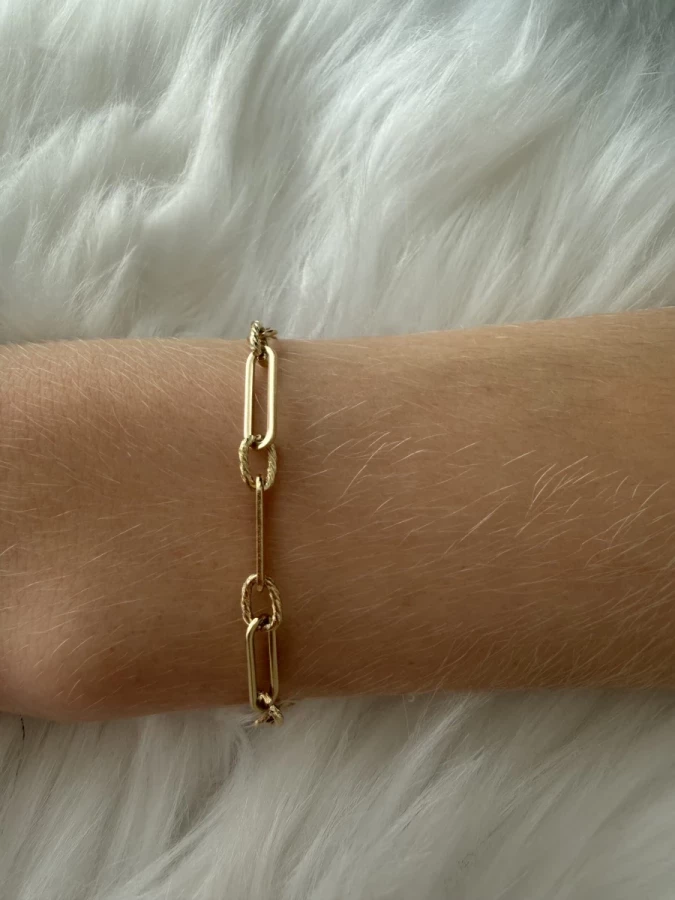 Bracelet doré chaine grosse maille Nakupenda