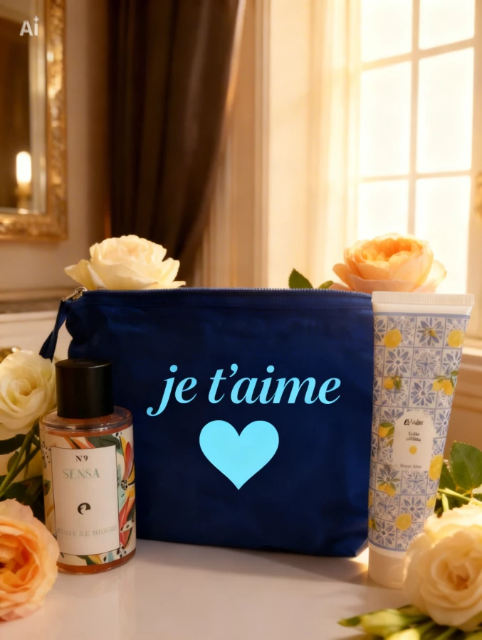 Trousse de maquillage Bleue