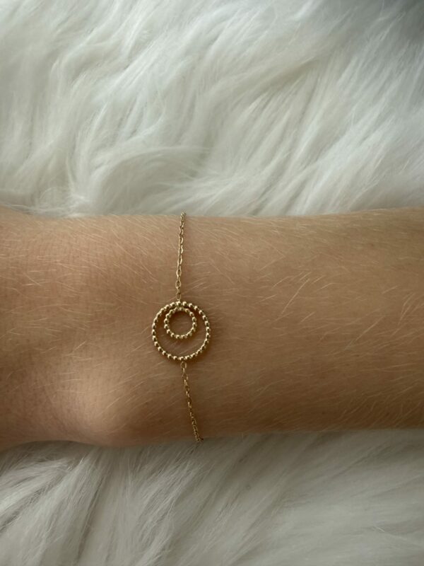 Bracelet dorée double cercle Nakupenda