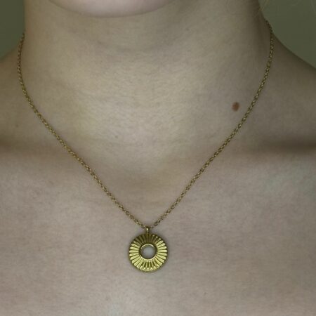 Collier pendentif Rond doré Nakupenda